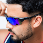 Óculos de Sol Lucas Black-Blue Sport Shield