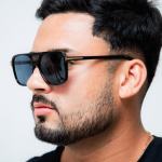 Óculos de Sol Zeke Black Pilot Gold